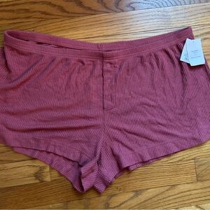 Auden Ribbed Mauve Sleep Shorts